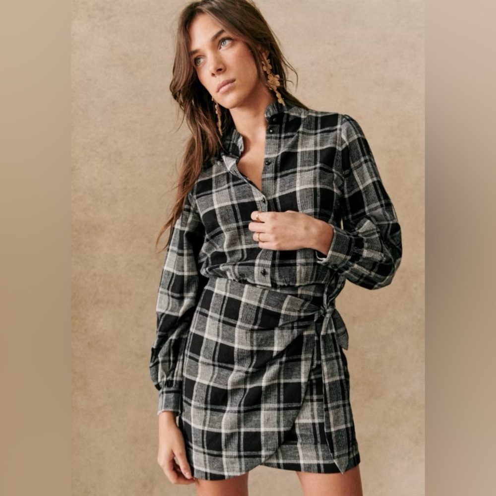 Sezane Capri Dress Washington Check